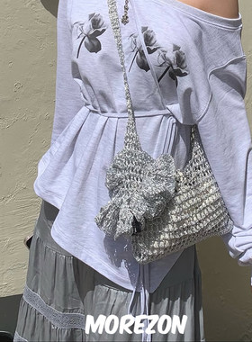 MOREZON【AWESOME NEEDS HANDICRAFT NET BAG】25SS手工网格女包