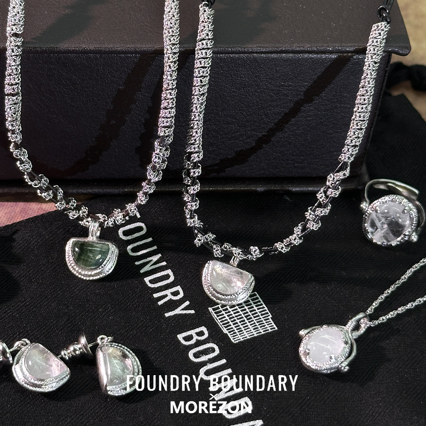 MOREZON【FOUNDRY BOUNDARY】26AW新款潮人树影翻转双面宝石项链