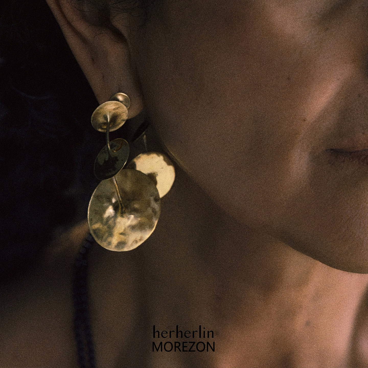 MOREZON【herherlin】25aw新款小众潮人时尚个性月相连鼓锤纹耳圈