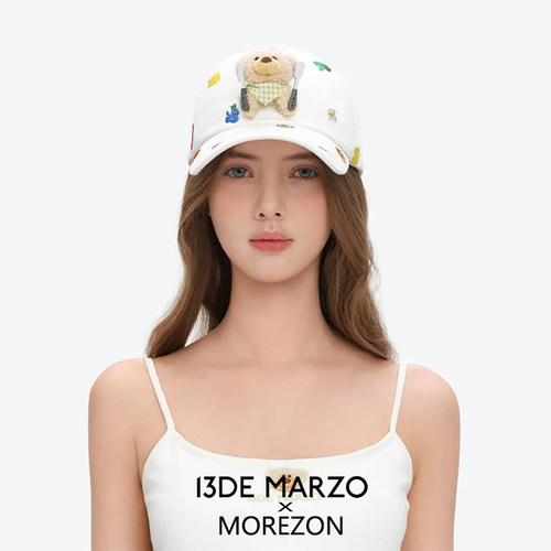 MOREZON【13DE MARZO】26春夏新款潮人营养早餐满印刺绣棒球帽子