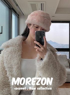 MOREZON【AWESOME NEEDS BUTTON HAT】动物园系列按钮仿皮草冷帽