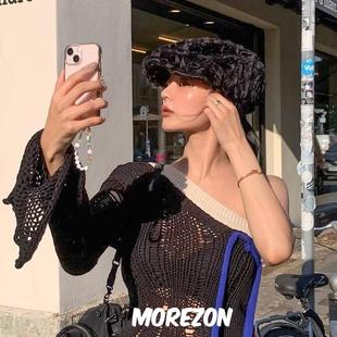 MOREZON【AWESOME NEEDS HUNTING CAP】24秋冬新款立体花朵猎人帽