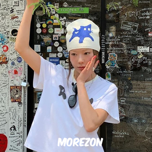 MOREZON【AWESOME NEEDS LITTLE CAT HAT】24春夏小猫针织毛线帽