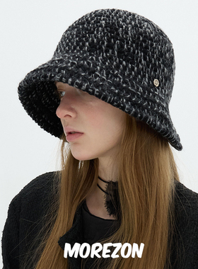 MOREZON【Brown hat Knitting Bonnet Hat】秋冬休闲针织渔夫帽子