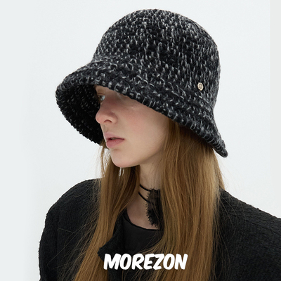 MOREZON【Brown hat Knitting Bonnet Hat】秋冬休闲针织渔夫帽子
