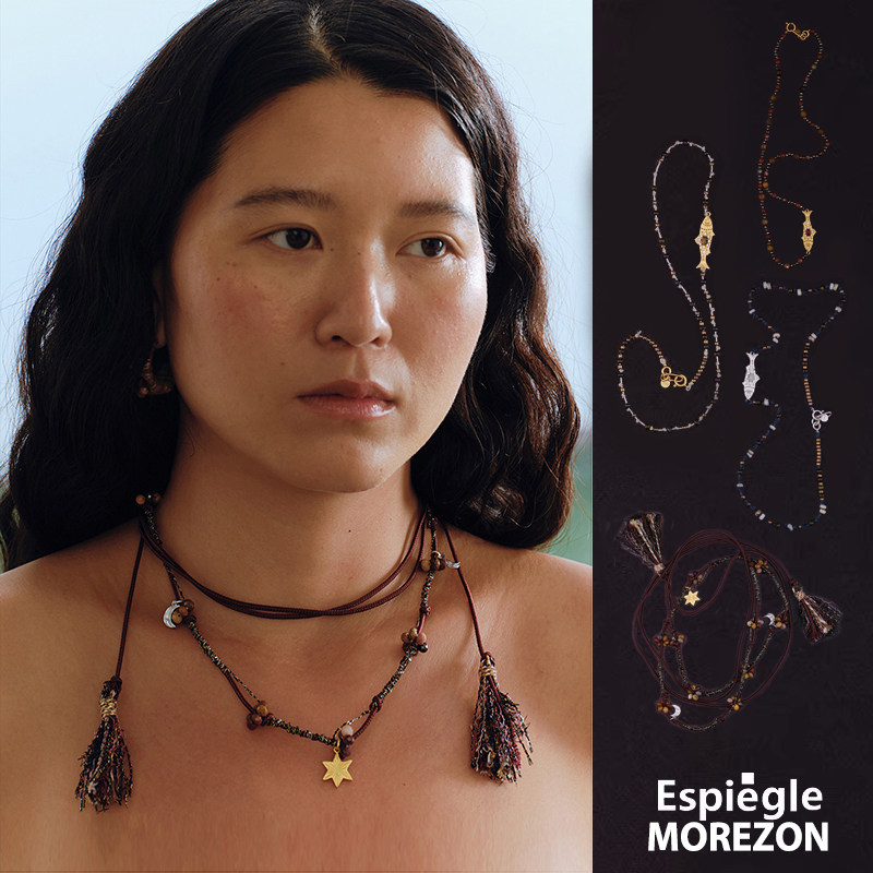 MOREZON【ESPIEGLE三文鱼与白天的眼睛系列】26SS流苏编珠长项链,饰品/流行首饰/时尚饰品新,项链,淘宝优惠券,粉丝福利购,淘宝优惠卷