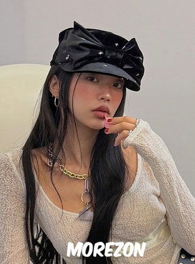 MOREZON【AWESOME NEEDS BELLBOY CAP】25AW新款大蝴蝶结骑士帽子