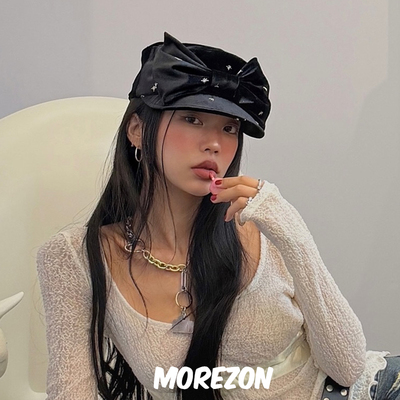 MOREZON【AWESOME NEEDS BELLBOY CAP】25AW新款大蝴蝶结骑士帽子