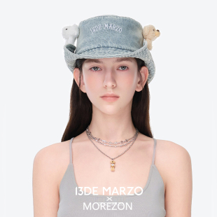 26SS春夏新款 MARZO 潮人休闲多戴翻边牛仔渔夫帽 13DE MOREZON