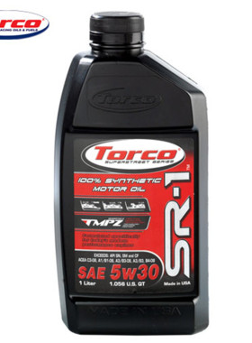 美国托库TORCO SR1 5W30 全合成长效静音机油 1L润滑油SN长效静音