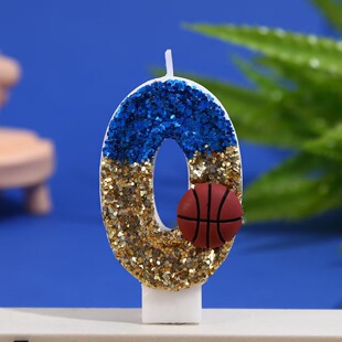 篮球生日蜡烛创意数字1岁2.岁儿童男孩女孩派对装饰用品蛋糕插件