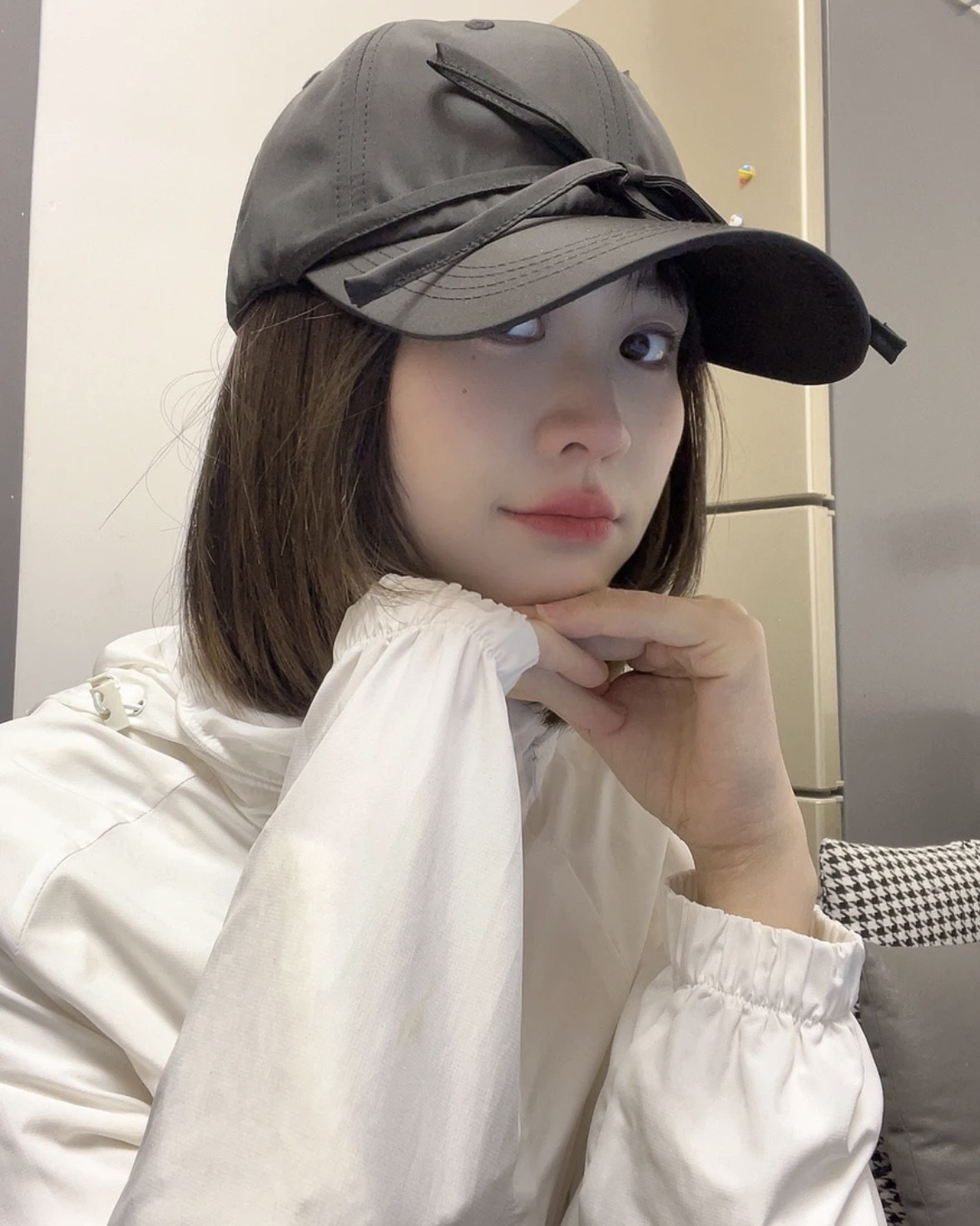 新款蝴蝶结棒球帽子女系带轻薄透气春夏季芭蕾风甜美可爱鸭舌帽