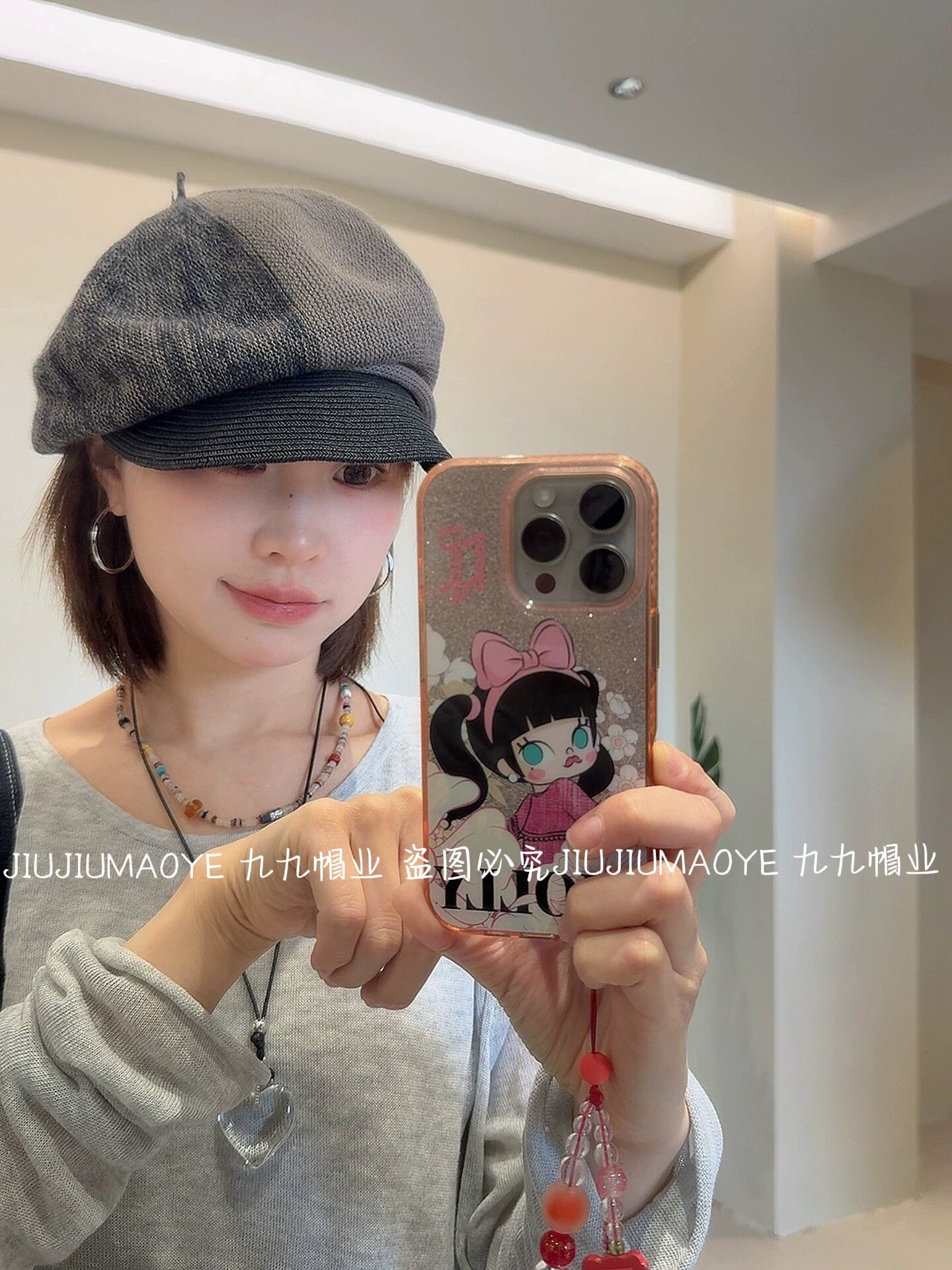 温柔拼色贝雷帽子时尚百搭针织复古画家帽显脸小报童帽女春夏透气