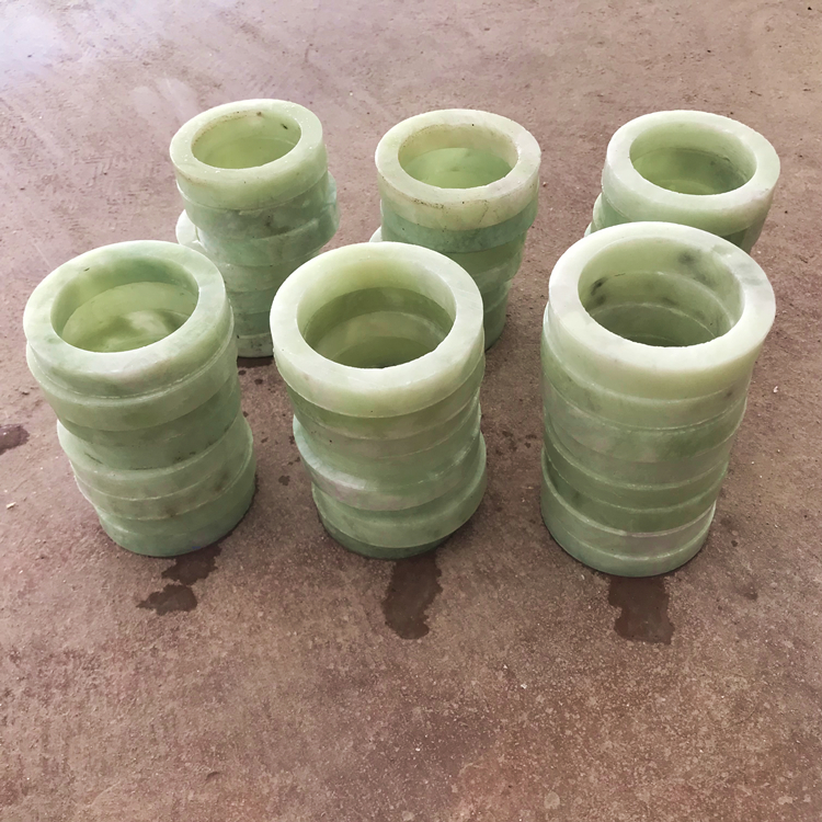 岫玉手镯半成品玉石手镯毛坯镯料