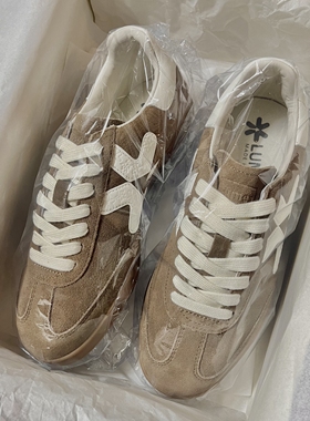 LUMES&YHGM经典复古德训鞋男款2026早春新款棕系德训运动休闲板鞋