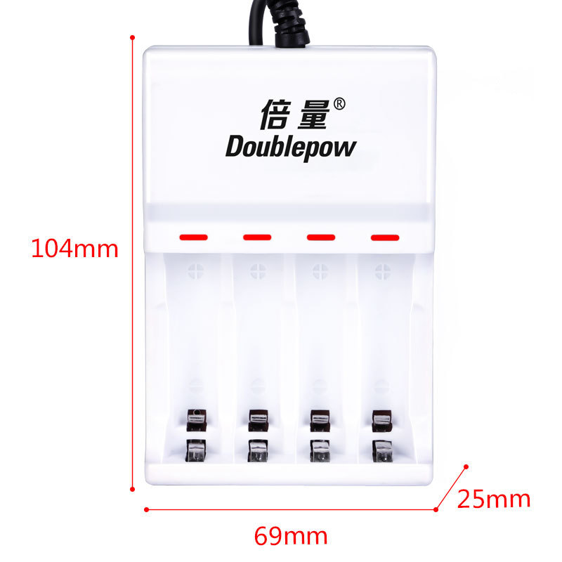 倍量usb充电器可充5号七号2槽461.2V充电电池5V输入LED灯锂电磁