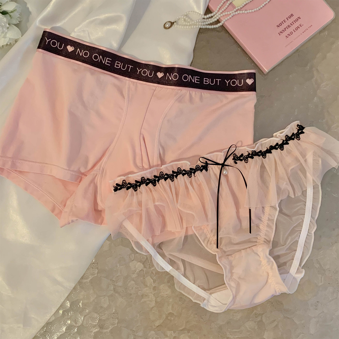 RoseMemory纯欲蕾丝情侣内裤成人约会一男一女新款透气性感高颜值,女士内衣/男士内衣/家居服,女三角裤,淘宝优惠券,粉丝福利购,淘宝优惠卷