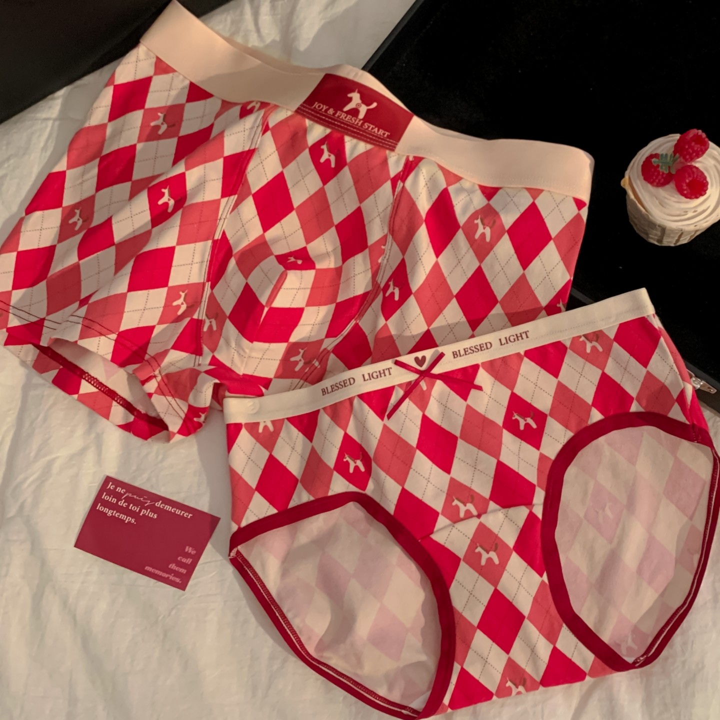 RoseMemory红色本命年情侣内裤一男一女约会成人2026马年新款纯棉,女士内衣/男士内衣/家居服,女三角裤,淘宝优惠券,粉丝福利购,淘宝优惠卷