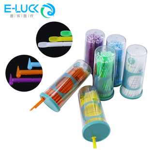 新型牙科涂药棒一次性粘接剂小毛刷双头棉棒不掉毛A/B款可选100支