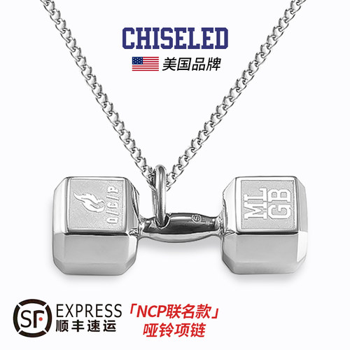 美国chiseled麒司潮牌哑铃项链