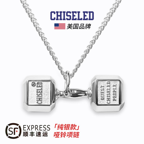 CHISELED美国麒司纯银哑铃项链