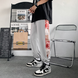1703A-K496-P25夏季新款冰丝顺滑薄款九分裤宽松休闲裤，男装休闲裤，星座1703A