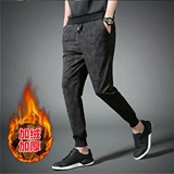 秋冬季加绒加厚ins超火哈伦休闲裤男小脚显瘦休闲束脚裤K13-P18，男装休闲裤，星座1703A