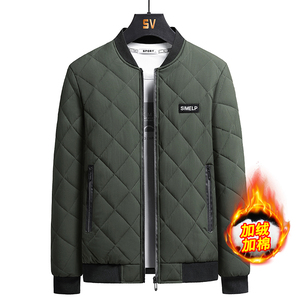 冬季韩版男士加绒加厚修身立领棉衣外套潮流棉服1831-P50/加绒P60图片