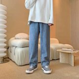 夏季拖地宽松直筒牛仔裤1703A-KZ0132-P35，男装休闲裤，星座1703A