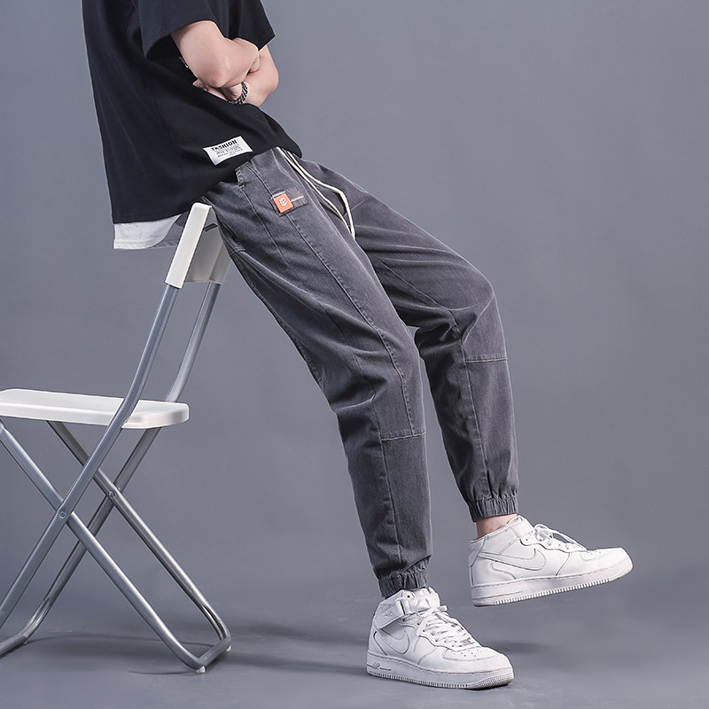 牛仔裤男士夏季薄款2021年新款宽松直筒工装九分休闲裤2025-P35,男装牛仔裤,星座1703A