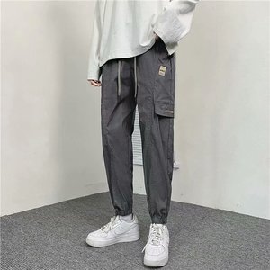 工装裤男21秋季薄款多口袋束脚哈伦裤子休闲裤百搭K165-P30图片