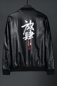 20秋冬新款皮衣男潮流韩版皮夹克修身仿皮立领机车皮衣PY400-P50图片