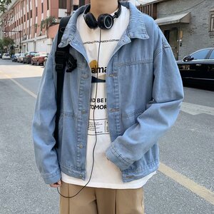 20新款工装牛仔夹克外套男潮流宽松百搭帅气上衣褂子JK79-P55图片