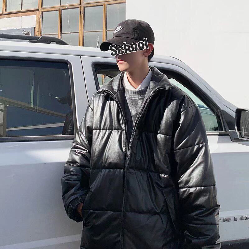 2021年  港风ins 面包服PU皮棉衣男士宽松棉袄外套MY7100图片