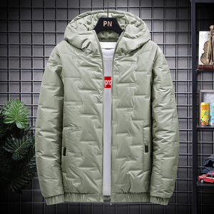 21冬季爆款男士加厚棉衣潮流青年短款连帽羽绒棉服外套M5522-P45图片