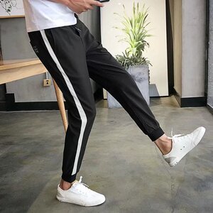 18春夏韩版潮流青少年休闲九分裤男百搭裤个性卫裤小脚哈伦裤图片