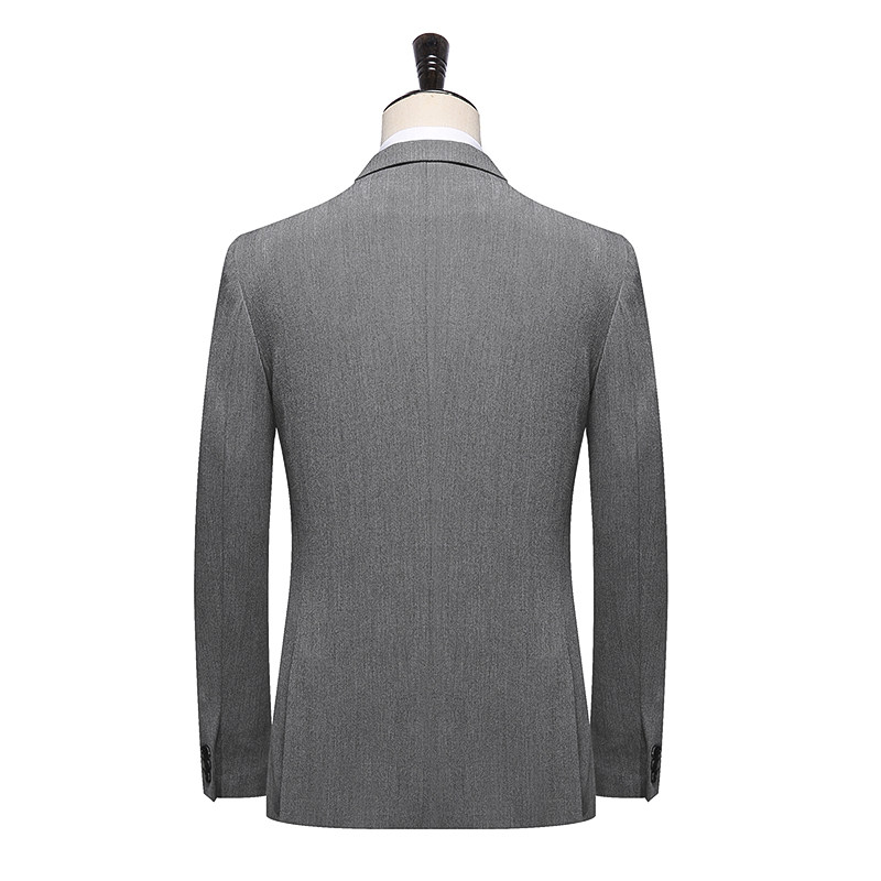 秋新款双开叉西服套装礼服商务休闲男西装三件套灰A41-P280,男装西服套装,电商D326B（原电商D310-1）