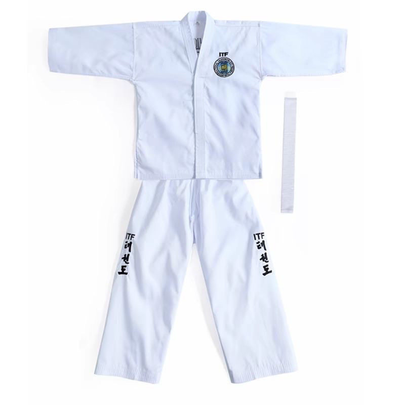 跆拳道服ITF传统刺绣道服出口品质送白带