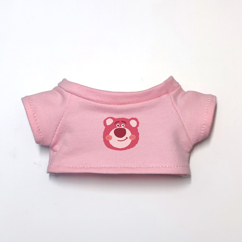 20cm棉花娃娃草莓熊娃衣T恤