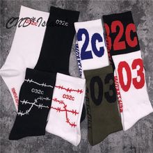 CND 032C socks字母长筒袜子 热卖潮流个性男女情侣纯棉运动风格