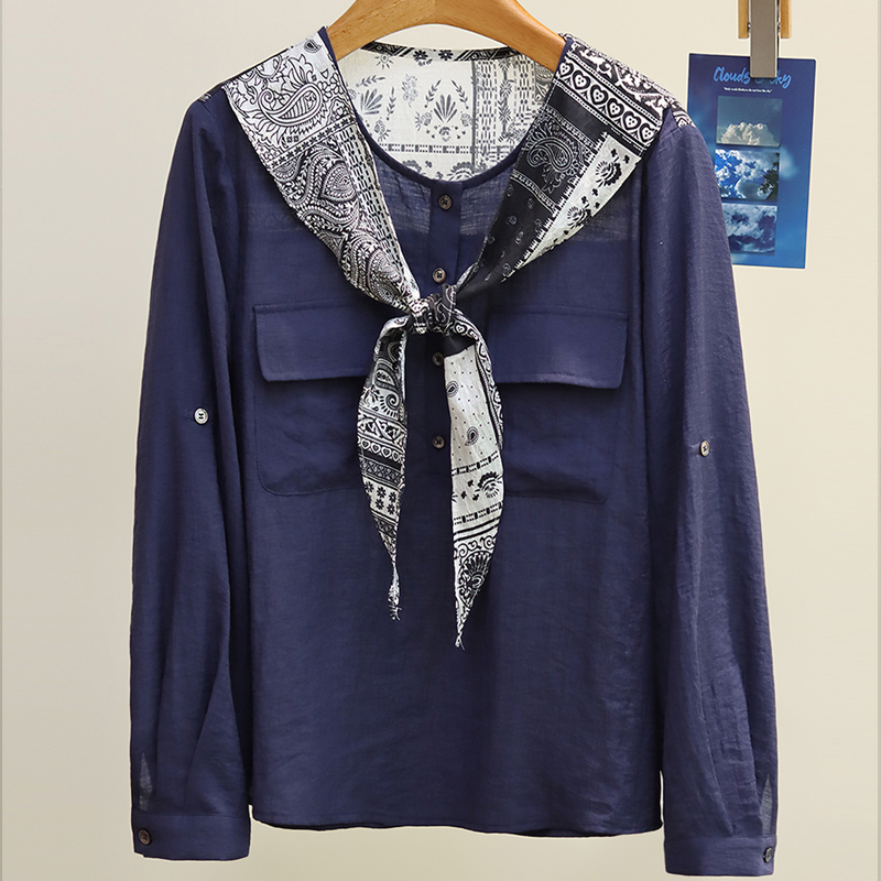 民族风披肩莱赛尔衬衫女2025秋季新款高级感宽松休闲薄款收腰上衣