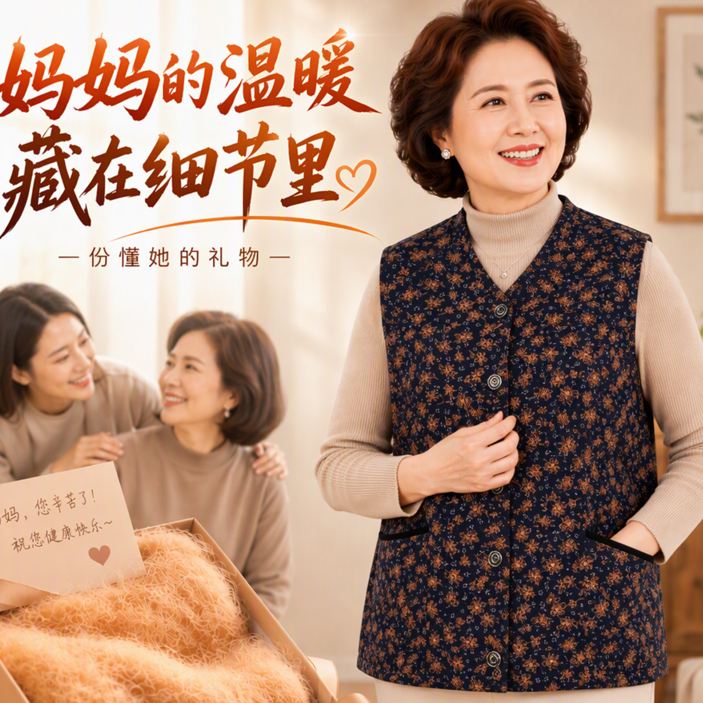 中老年驼绒马甲女妈妈装加肥大码内穿棉坎肩奶奶加绒弹力小马夹