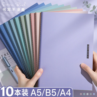 b5笔记本简约a4a5软抄本记事本缝线横线加厚纸学生练习本作业本子