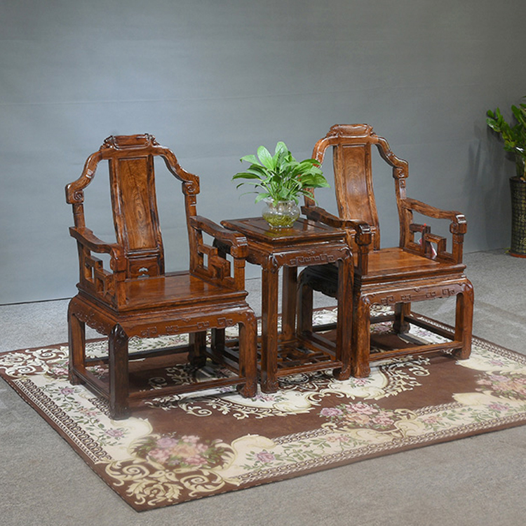 清香木太师椅紫柚木靠背椅大叶黄