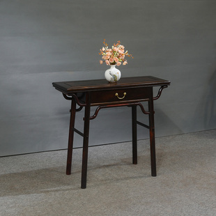 老红木案几家具实木老挝大红酸枝木花架小案台交趾黄檀明式玄关台