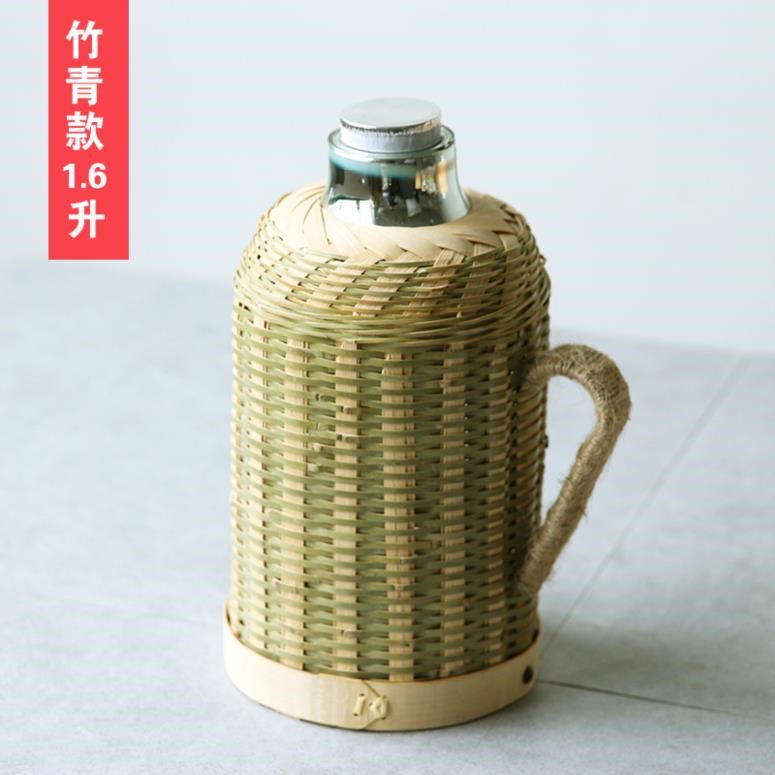 竹子暖壺竹殼熱水瓶中國風內膽便攜式家用學生宿舍編織保溫瓶迷妳在類目 餐飲具, 杯子/水杯/水壺, 熱水瓶中 - 來自Buy2taobao.com提供專業的淘寶代購服務