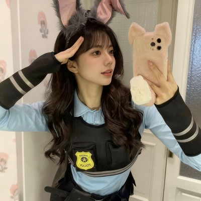 动物城兔子警官judy朱迪cosplay漫展动漫女童成人演出服装全套服