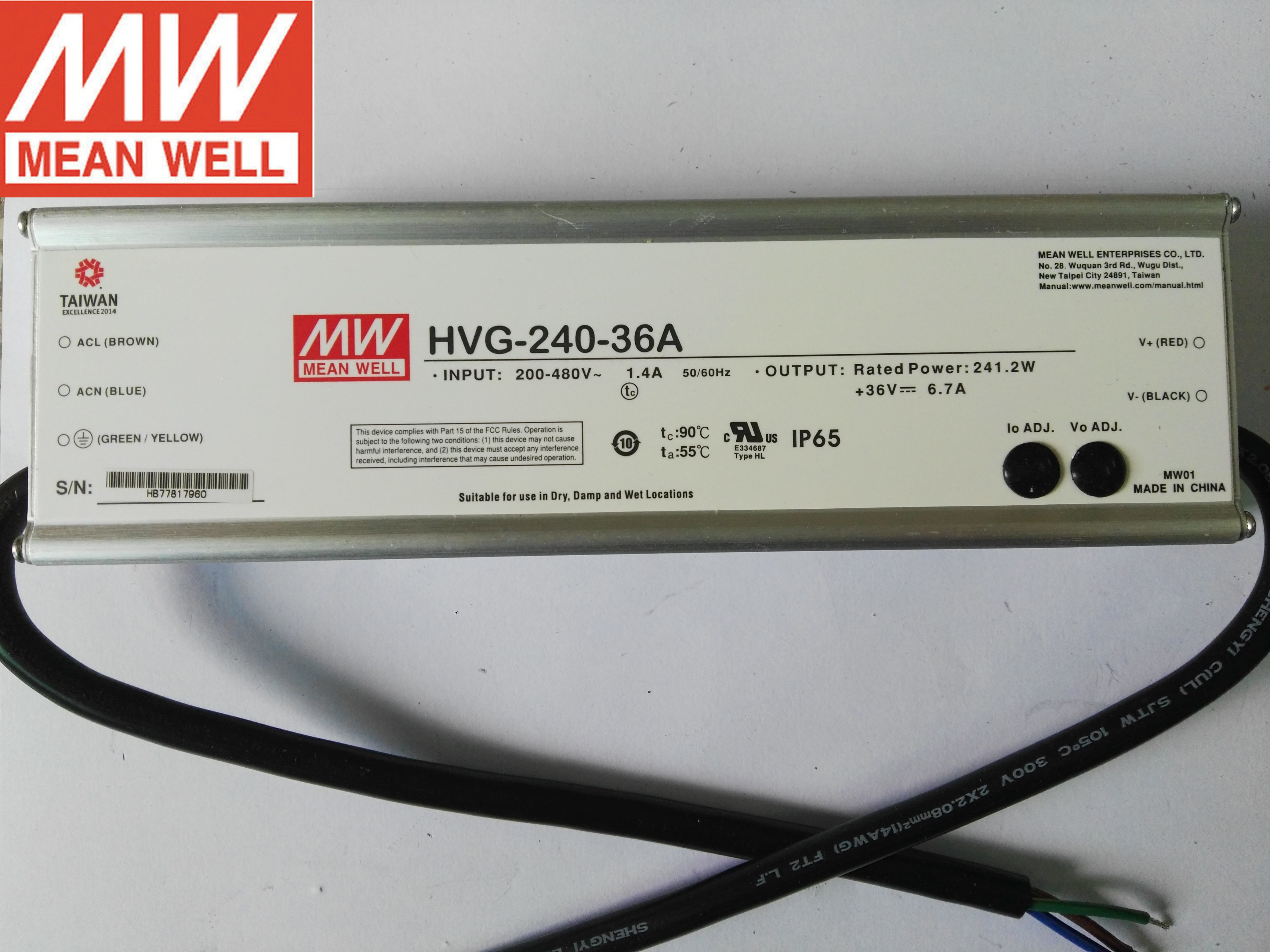 台湾 明纬防水电源高压驱动 hvg-240-36a hvg-240-48a 42a