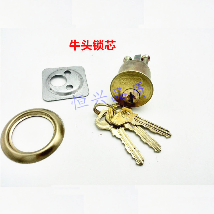 牛头牌双保险弹子门锁外装门锁牛头锁老式房门锁480木门锁铜芯