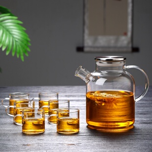 耐高温玻璃茶壶茶具套装家用泡茶煮茶壶果茶大容量防爆凉水壶过滤